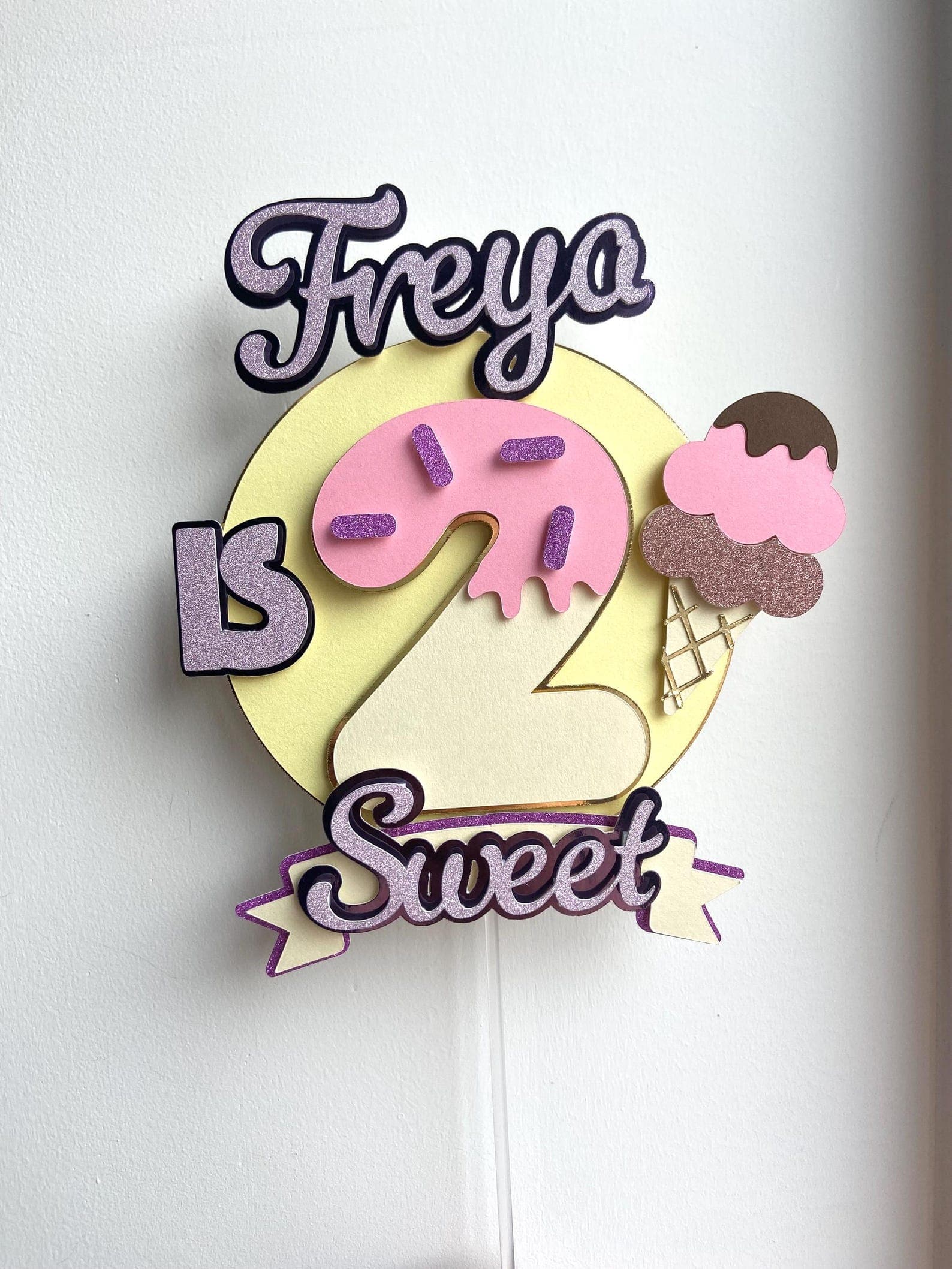 Ice Cream Cake Topper