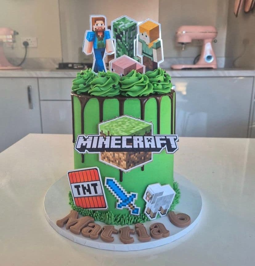 Minecraft Cake Charm Set