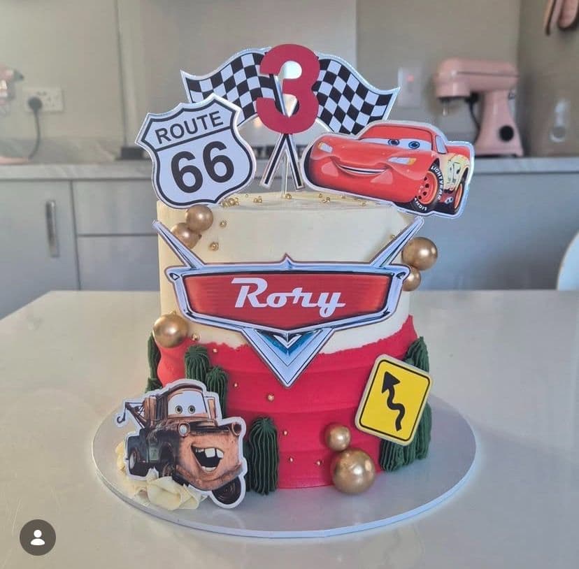 Cars Theme Cake Topper Set